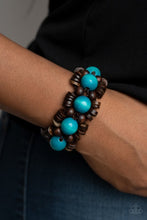 Load image into Gallery viewer, Wooden Set - Turquoise & Brown