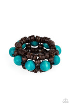 Load image into Gallery viewer, Wooden Set - Turquoise & Brown