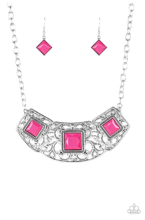 Feeling Inde-PENDANT - Pink Necklace