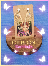 Load image into Gallery viewer, CLIP-ON Butterfly Wings Earrings - Gold
