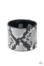 Load image into Gallery viewer, The Rest ls HISS-tory - Silver Animal Print Wrap Bracelet
