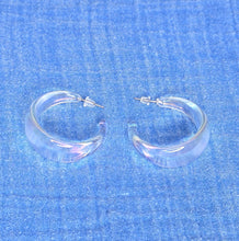 Load image into Gallery viewer, Clear Hoops - Iridescent
