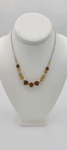 Load image into Gallery viewer, Turn Up the Tea Lights - Brown - Silver Necklace
