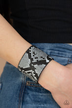 Load image into Gallery viewer, The Rest ls HISS-tory - Silver Animal Print Wrap Bracelet
